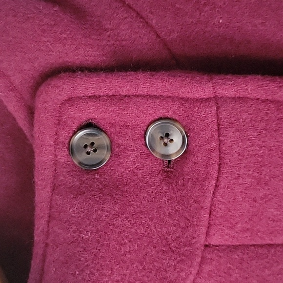 J.CREW BUTTON NECK CITY COAT. WARM BURGUNDY. SIZE 16. NEW WITH TAGS!! - Picture 2 of 4